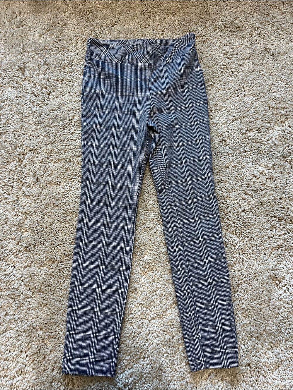 Jules & Leopold Plaid Pull-On Ankle Dress Pants Stretch Knit Slim Leg M